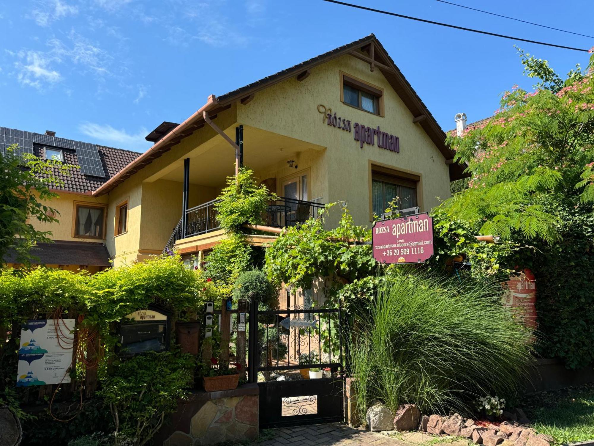 Rózsa Apartman Alsóörs Exterior foto